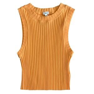 AERIE Orange Ribbed Tank Medium